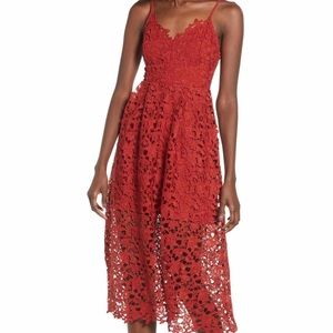 ASTR The Label Lace Midi Dress